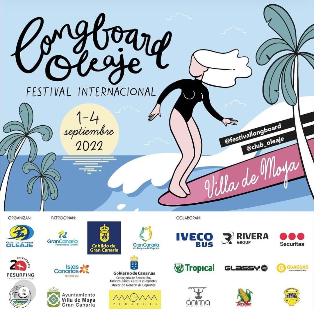 cartel I Festival Longboard Oleaje Gran Canaria